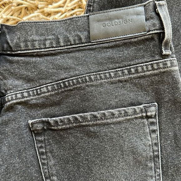 Goldsign High Rise Straight Leg Jeans Size 32 Black - Picture 11 of 12
